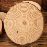 Maxbell 4Pcs Natural Wood Slices Round Polished for Crafts Holiday Table Centerpiece 10cmx10cmx2cm