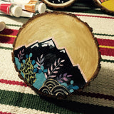 Maxbell 4Pcs Natural Wood Slices Round Polished for Crafts Holiday Table Centerpiece 10cmx10cmx2cm