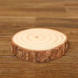 Maxbell 4Pcs Natural Wood Slices Round Polished for Crafts Holiday Table Centerpiece 10cmx10cmx2cm