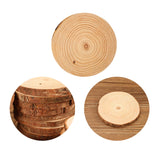 Maxbell 4Pcs Natural Wood Slices Round Polished for Crafts Holiday Table Centerpiece 10cmx10cmx2cm
