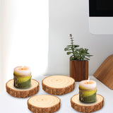 Maxbell 4Pcs Natural Wood Slices Round Polished for Crafts Holiday Table Centerpiece 10cmx10cmx2cm