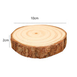 Maxbell 4Pcs Natural Wood Slices Round Polished for Crafts Holiday Table Centerpiece 10cmx10cmx2cm