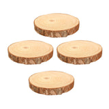 Maxbell 4Pcs Natural Wood Slices Round Polished for Crafts Holiday Table Centerpiece 13cmx13cmx2cm