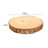 Maxbell 4Pcs Natural Wood Slices Round Polished for Crafts Holiday Table Centerpiece 13cmx13cmx2cm