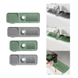 Maxbell Faucet Absorbent Pads Storage Supplies Drying Pads Soap Mat for Home 45cmx14cm Green