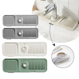 Maxbell Faucet Absorbent Pads Storage Supplies Drying Pads Soap Mat for Home 45cmx14cm Green