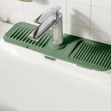 Maxbell Faucet Absorbent Pads Storage Supplies Drying Pads Soap Mat for Home 45cmx14cm Green