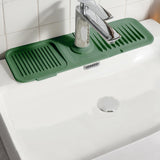 Maxbell Faucet Absorbent Pads Storage Supplies Drying Pads Soap Mat for Home 45cmx14cm Green