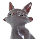 Maxbell Fox Tea Pet Miniature Sculpture Color Changing Artwork for Teahouse Tearoom Fox A