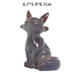 Maxbell Fox Tea Pet Miniature Sculpture Color Changing Artwork for Teahouse Tearoom Fox A