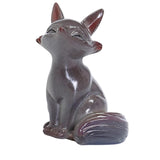 Maxbell Fox Tea Pet Miniature Sculpture Color Changing Artwork for Teahouse Tearoom Fox A