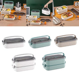 Maxbell Lunch Box Large Capacity Bento Box Food Container for Office Camping Outdoor Single White