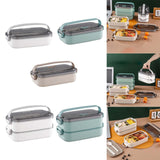 Maxbell Lunch Box Large Capacity Bento Box Food Container for Office Camping Outdoor Single White