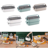 Maxbell Lunch Box Large Capacity Bento Box Food Container for Office Camping Outdoor Single White