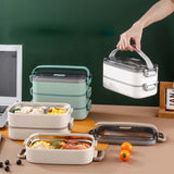 Maxbell Lunch Box Large Capacity Bento Box Food Container for Office Camping Outdoor Single White