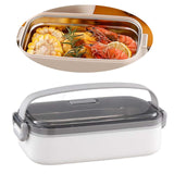Maxbell Lunch Box Large Capacity Bento Box Food Container for Office Camping Outdoor Single White