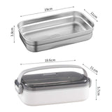 Maxbell Lunch Box Large Capacity Bento Box Food Container for Office Camping Outdoor Single White