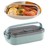 Maxbell Lunch Box Large Capacity Bento Box Food Container for Office Camping Outdoor Single Green