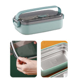 Maxbell Lunch Box Large Capacity Bento Box Food Container for Office Camping Outdoor Single Green