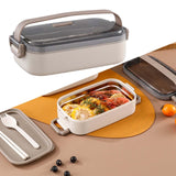 Maxbell Lunch Box Large Capacity Bento Box Food Container for Office Camping Outdoor Single Khaki
