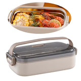 Maxbell Lunch Box Large Capacity Bento Box Food Container for Office Camping Outdoor Single Khaki