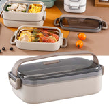 Maxbell Lunch Box Large Capacity Bento Box Food Container for Office Camping Outdoor Single Khaki