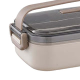 Maxbell Lunch Box Large Capacity Bento Box Food Container for Office Camping Outdoor Single Khaki