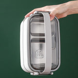 Maxbell Lunch Box Large Capacity Bento Box Food Container for Office Camping Outdoor 2 Layer White