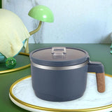 Maxbell Ramen Bowl with Lid Stockpot with Drain Noodles Bowl for Dorm Camping Blue