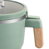 Maxbell Ramen Bowl with Lid Stockpot with Drain Noodles Bowl for Dorm Camping Green