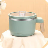 Maxbell Ramen Bowl with Lid Stockpot with Drain Noodles Bowl for Dorm Camping Green