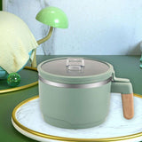 Maxbell Ramen Bowl with Lid Stockpot with Drain Noodles Bowl for Dorm Camping Green
