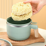 Maxbell Ramen Bowl with Lid Stockpot with Drain Noodles Bowl for Dorm Camping Green