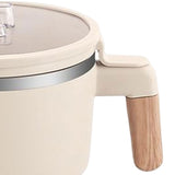 Maxbell Ramen Bowl with Lid Stockpot with Drain Noodles Bowl for Dorm Camping Beige