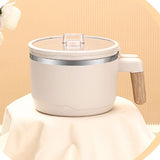 Maxbell Ramen Bowl with Lid Stockpot with Drain Noodles Bowl for Dorm Camping Beige