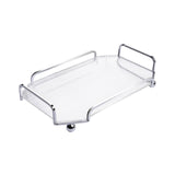 Maxbell Vanity Jewelry Decorative Tray Dresser Makeup Plate for Bedroom Clear