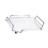 Maxbell Vanity Jewelry Decorative Tray Dresser Makeup Plate for Bedroom Clear