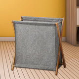 Maxbell Bamboo Dirty Clothes Laundry Storage Basket Portable Durable for Household