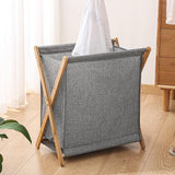 Maxbell Bamboo Dirty Clothes Laundry Storage Basket Portable Durable for Household