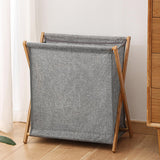 Maxbell Bamboo Dirty Clothes Laundry Storage Basket Portable Durable for Household