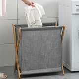 Maxbell Bamboo Dirty Clothes Laundry Storage Basket Portable Durable for Household
