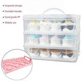 Maxbell Cupcake Storage Containers with Lid Dessert Container Case Portable for Pies White