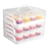 Maxbell Cupcake Storage Containers with Lid Dessert Container Case Portable for Pies White