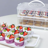 Maxbell Cupcake Storage Containers with Lid Dessert Container Case Portable for Pies White