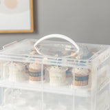 Maxbell Cupcake Storage Containers with Lid Dessert Container Case Portable for Pies White