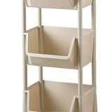 Maxbell Kitchen Storage Shelf Basket with Lockable Wheels for Bedroom Bathroom 3 Baskets