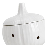 Maxbell Garlic Keeper Container with Lids Holder for Countertop Lemon White