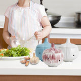 Maxbell Garlic Keeper Container with Lids Holder for Countertop Lemon White