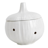 Maxbell Garlic Keeper Container with Lids Holder for Countertop Lemon White