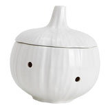 Maxbell Garlic Keeper Container with Lids Holder for Countertop Lemon White